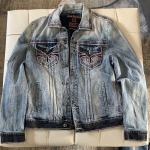 Rock Revival LIKE NEW Light Blue Denim Jacket L